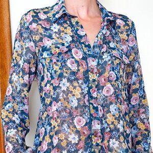 Semi sheer floral blouse by MONSOON